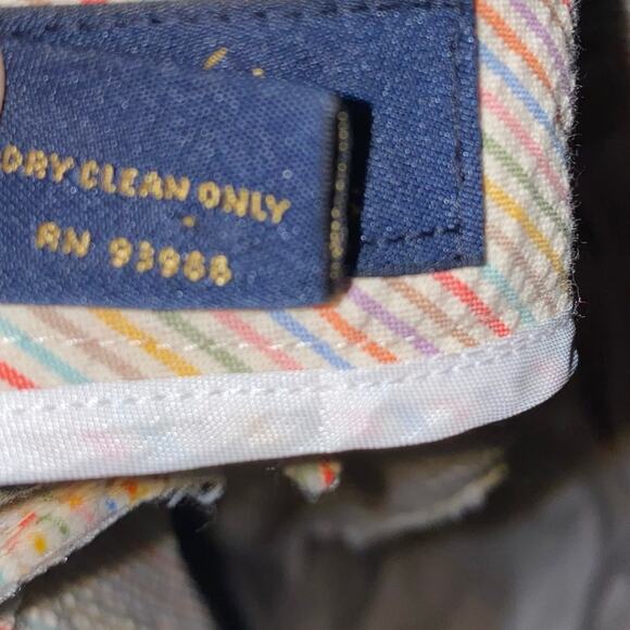 Brooks Brothers 346 Multicolor Striped Knee Length Bermuda Short Women’s Size 12 - Picture 6 of 6